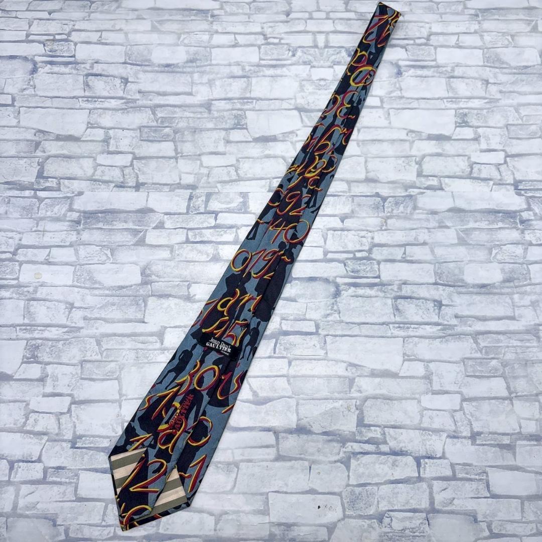 入手困難 Jean Paul GAULTIER HOMME　グレー　ネクタイ