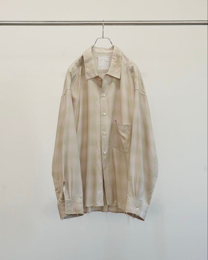 トップス ANCELLM OMBRECHECK SHIRT(PINK)