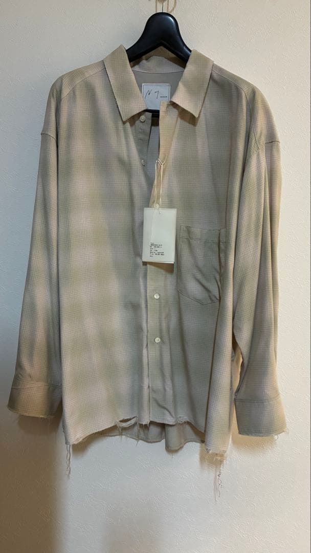 トップス ANCELLM OMBRECHECK SHIRT(PINK)