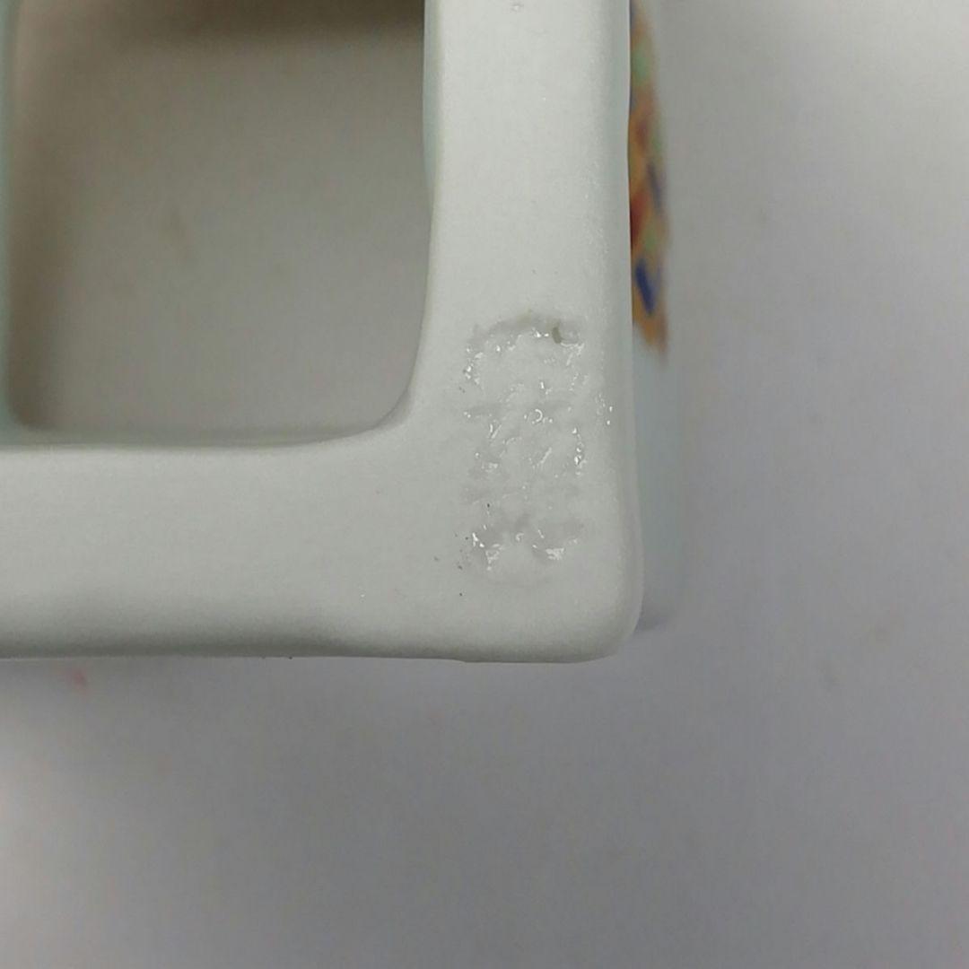 Ｗ５０　蓋置　『色絵　一閑人』『高野昭阿弥 造』　共箱　茶道具