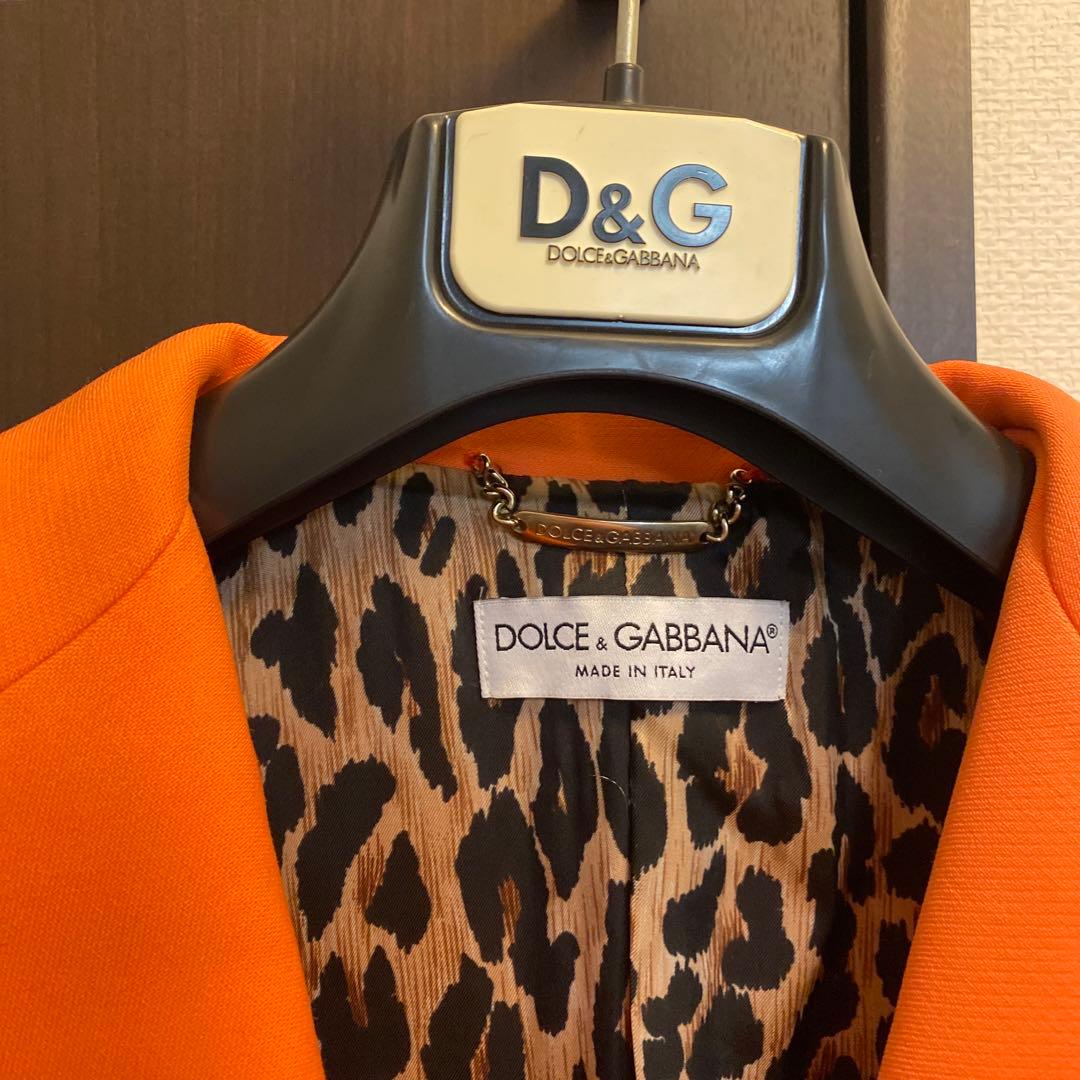 ドルチェ&ガッバーナ コート オレンジ ヒョウ柄