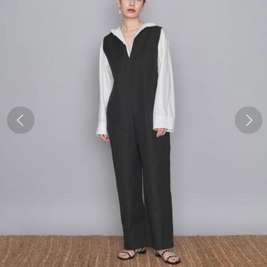 AEWEN MATOPH/シャンブレー キーネック サロペット