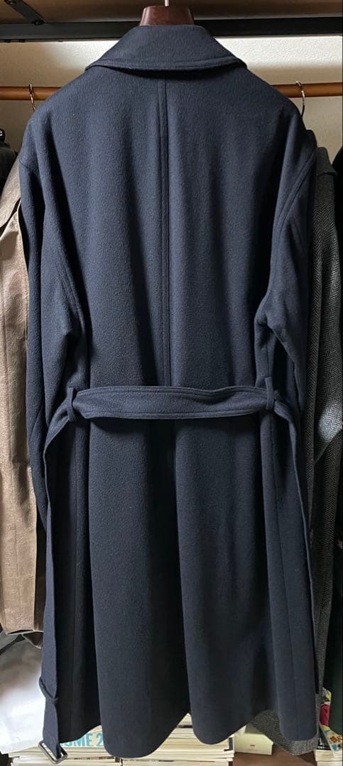 【bugatti】ネイビーベルテッドコート