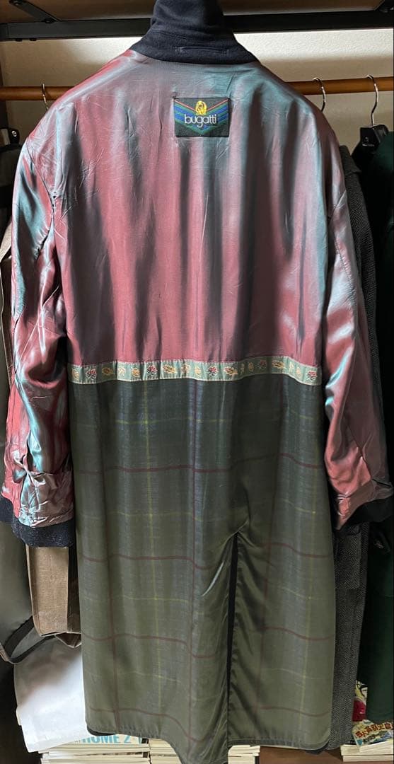 【bugatti】ネイビーベルテッドコート