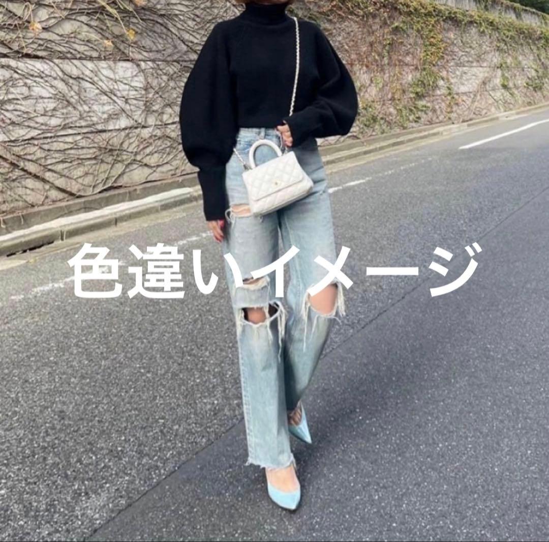 美品♡【Cygne】タートルニット コクーンスリーブ Rene クリーム 白