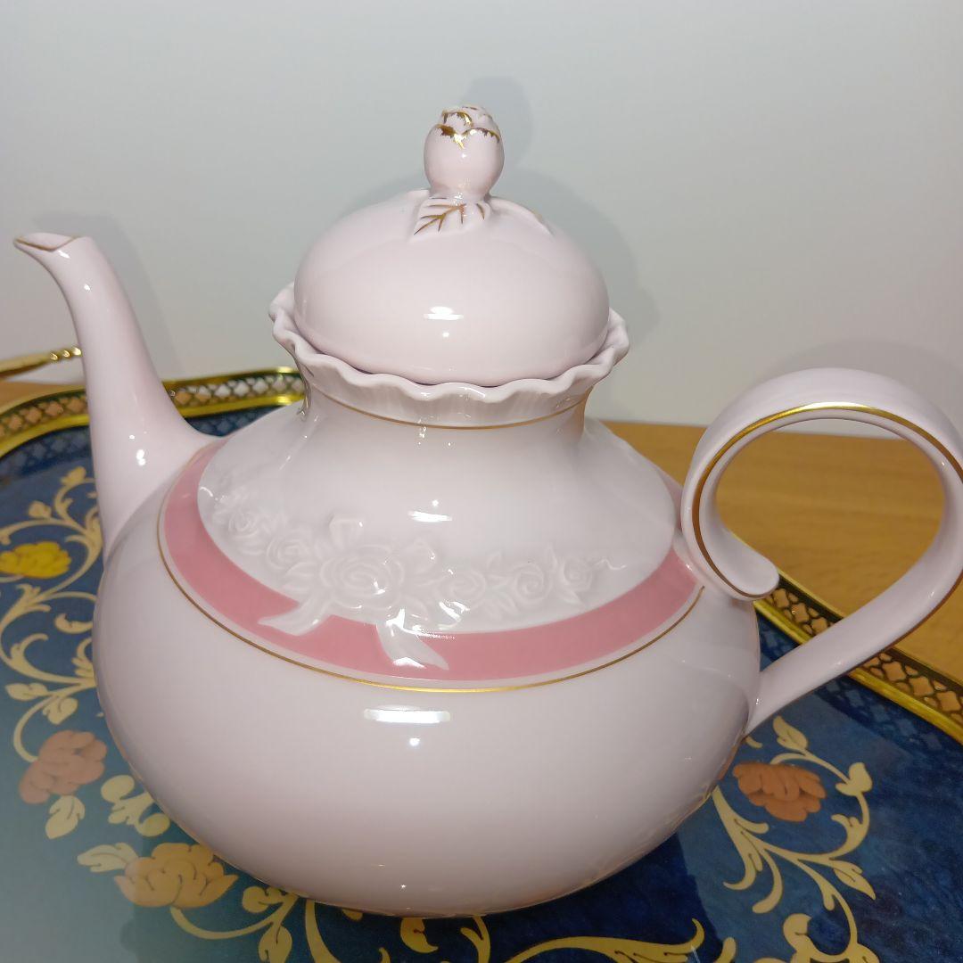 フッチェンロイター ポーセリンローズ ピンク ティーポット セット