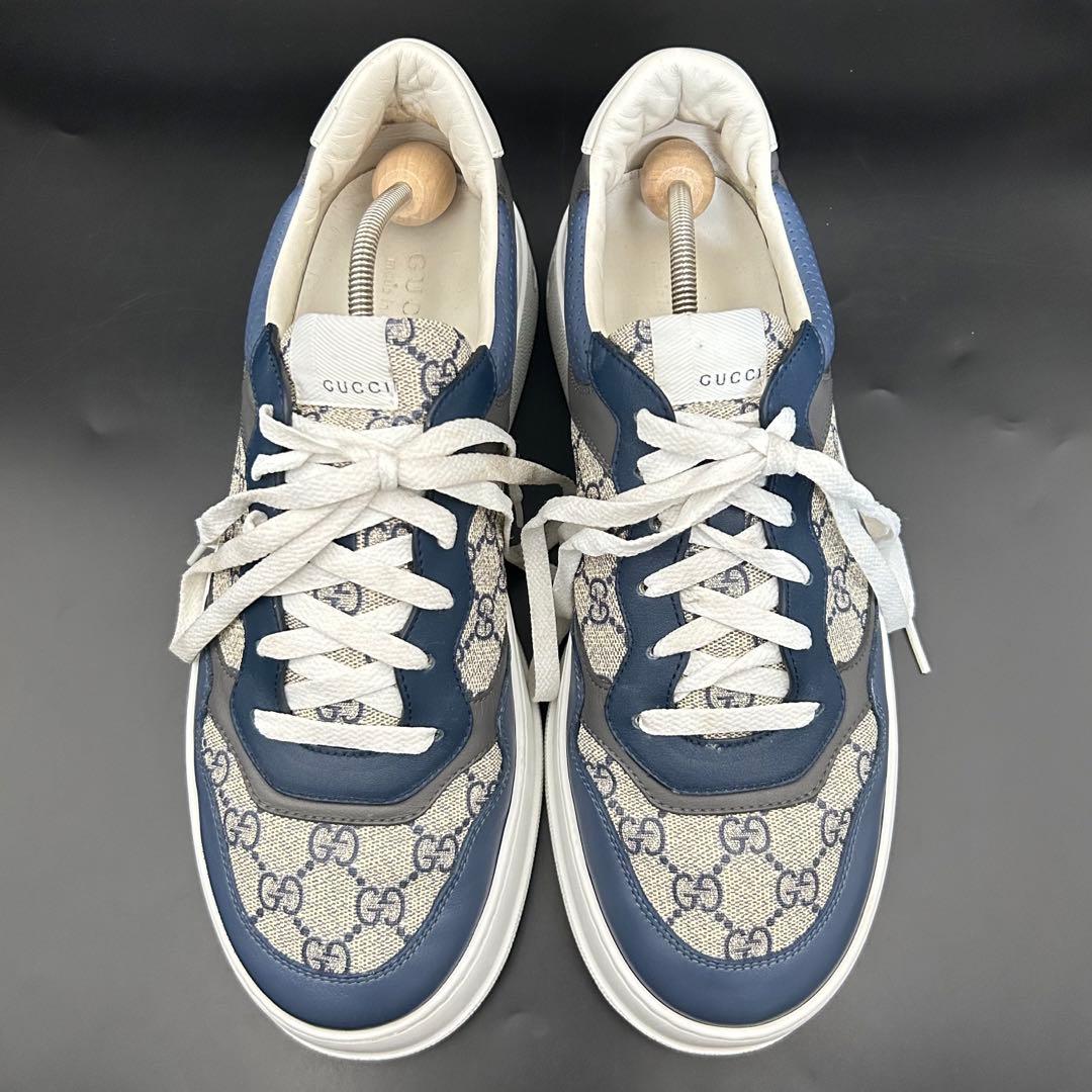 【専用】グッチ ローカットスニーカー GG柄 厚底 メンズ PVC グレー