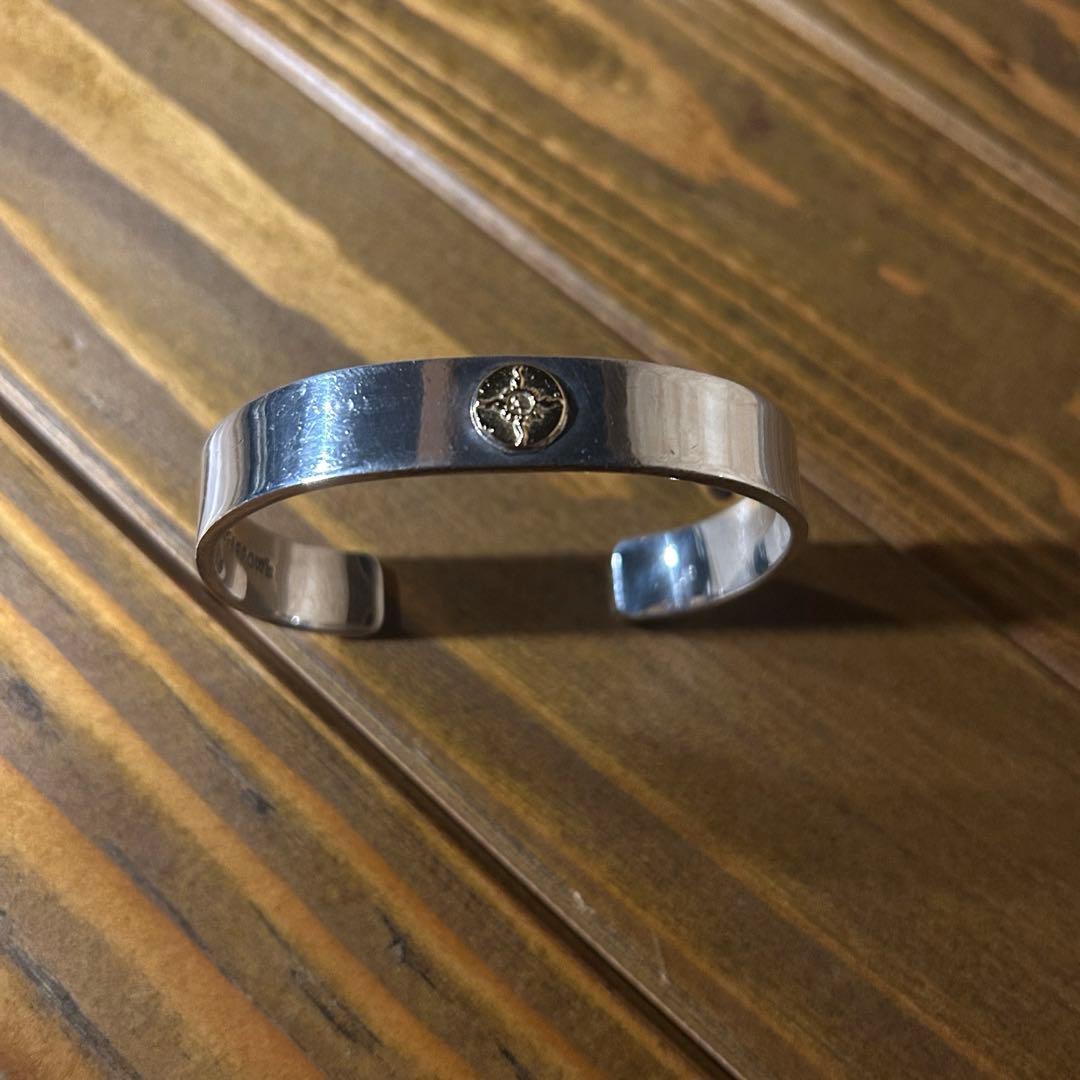 First Arrow's K18付平打ちプレーンバングル