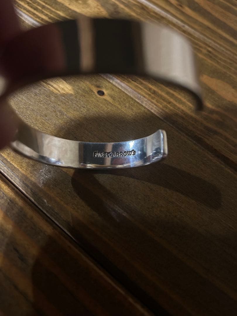 First Arrow's K18付平打ちプレーンバングル