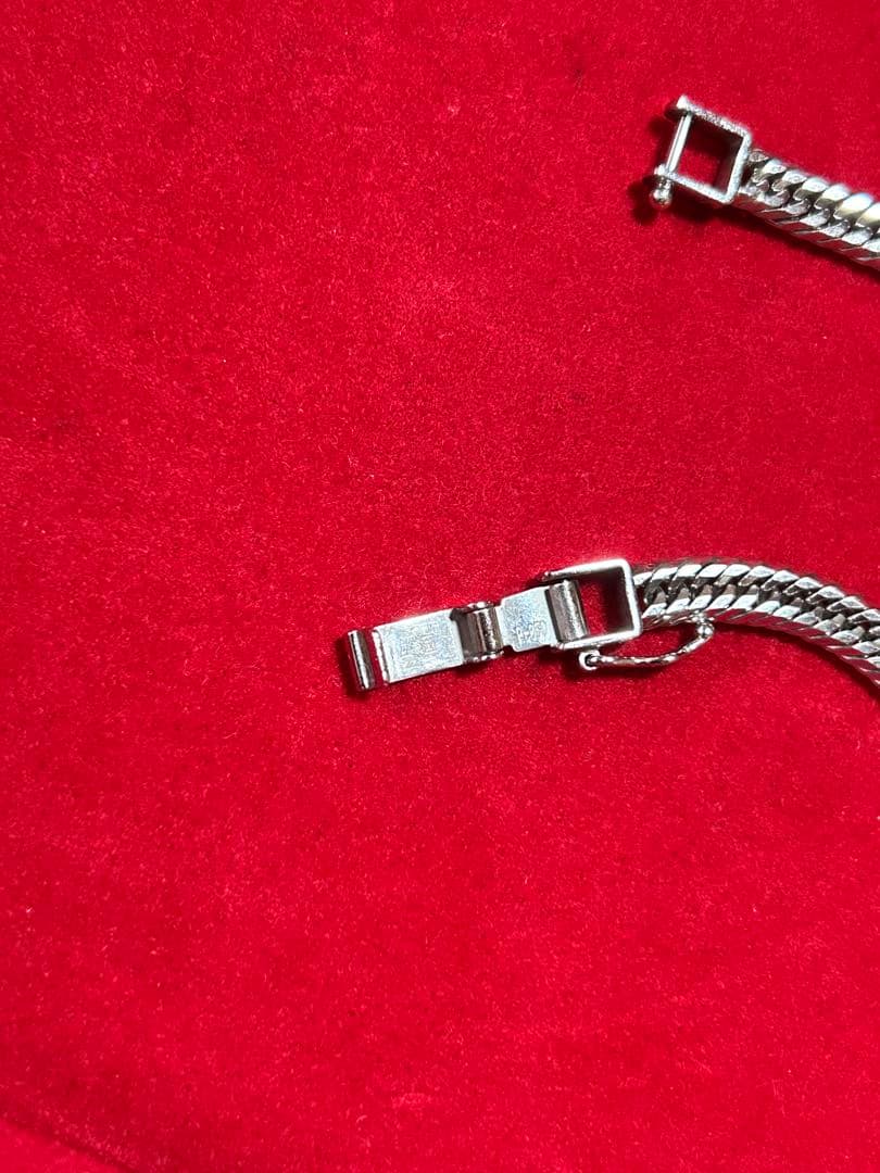 Pt850　プラチナ　12面トリプル喜平　ブレスレット20cm 13.3g美品