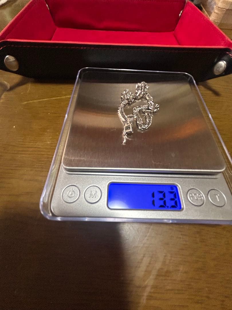 Pt850　プラチナ　12面トリプル喜平　ブレスレット20cm 13.3g美品