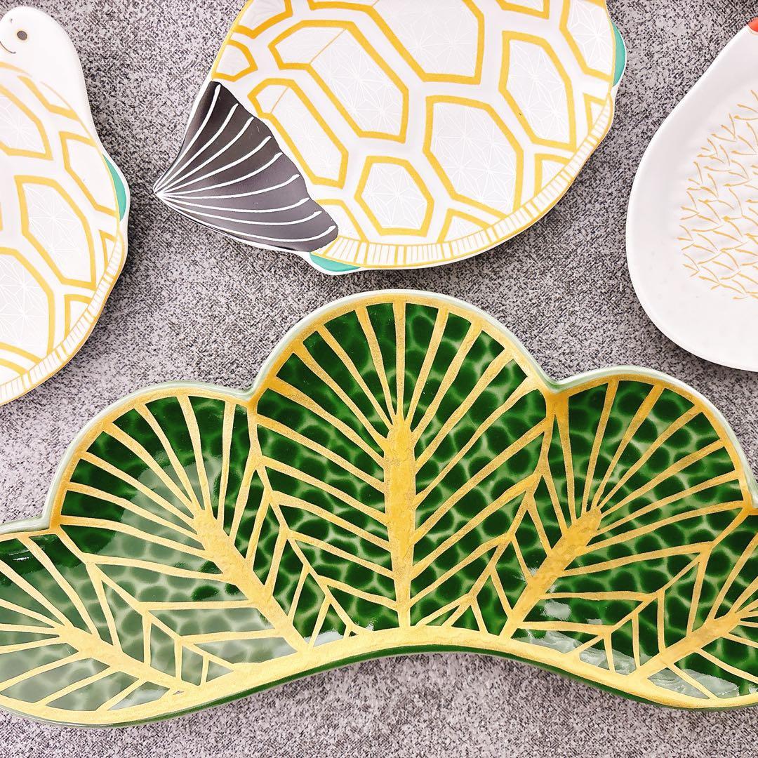 あーぽん様ご依頼品　有田焼　幸楽窯　松葉形前菜皿　銘々皿　特別7点セット