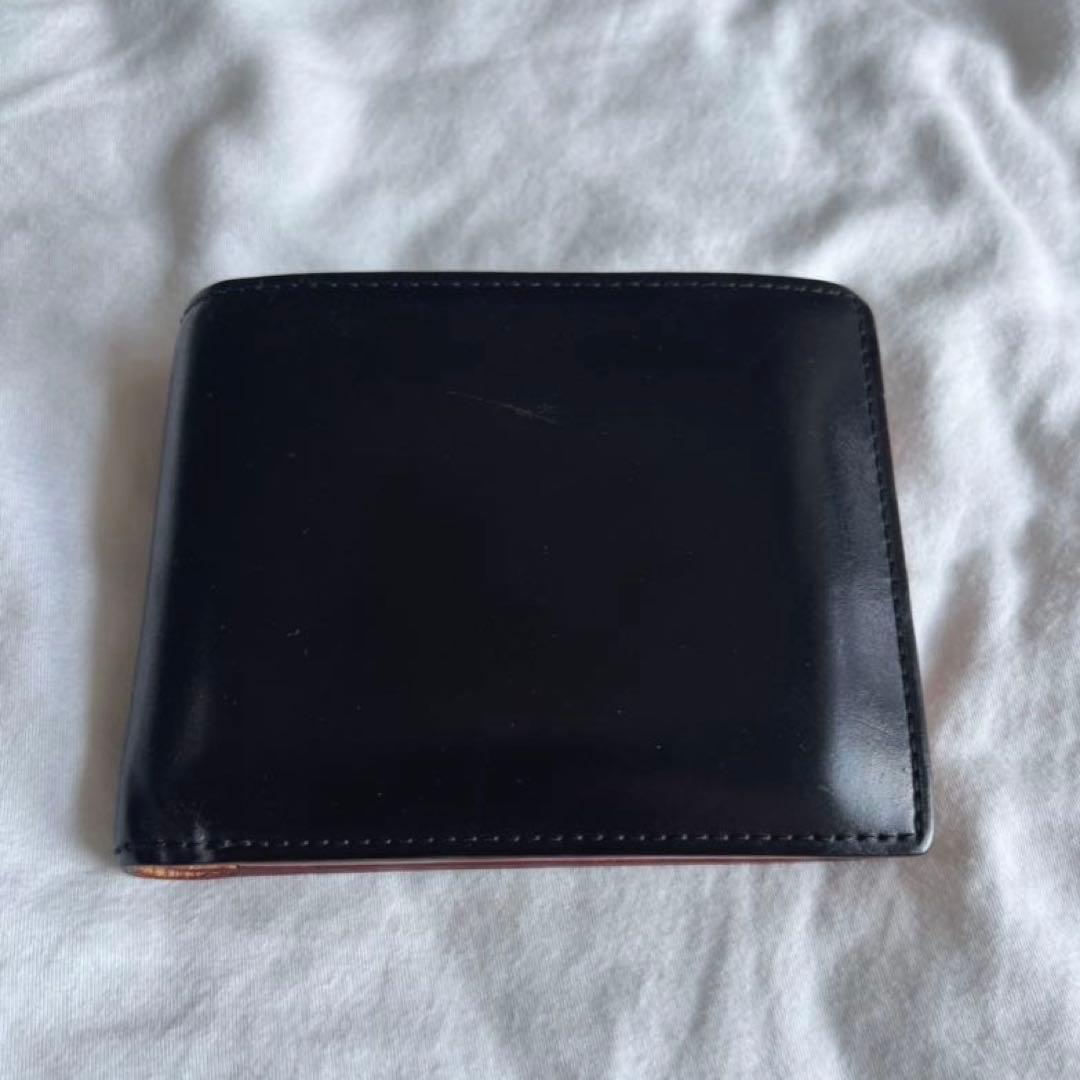 GANZO ガンゾ 折り財布 コードバン レザー 馬革　ブラック