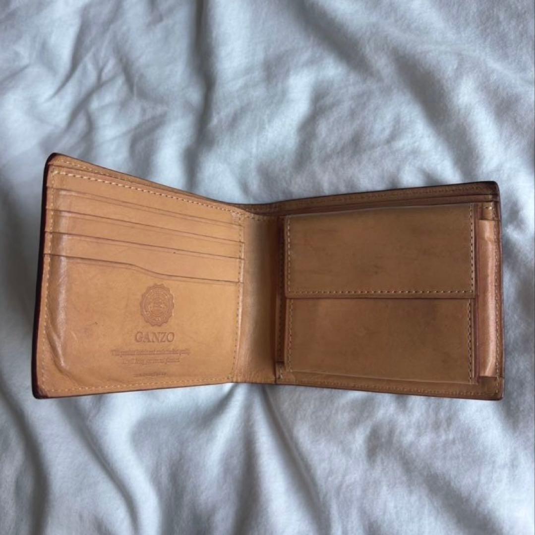 GANZO ガンゾ 折り財布 コードバン レザー 馬革　ブラック