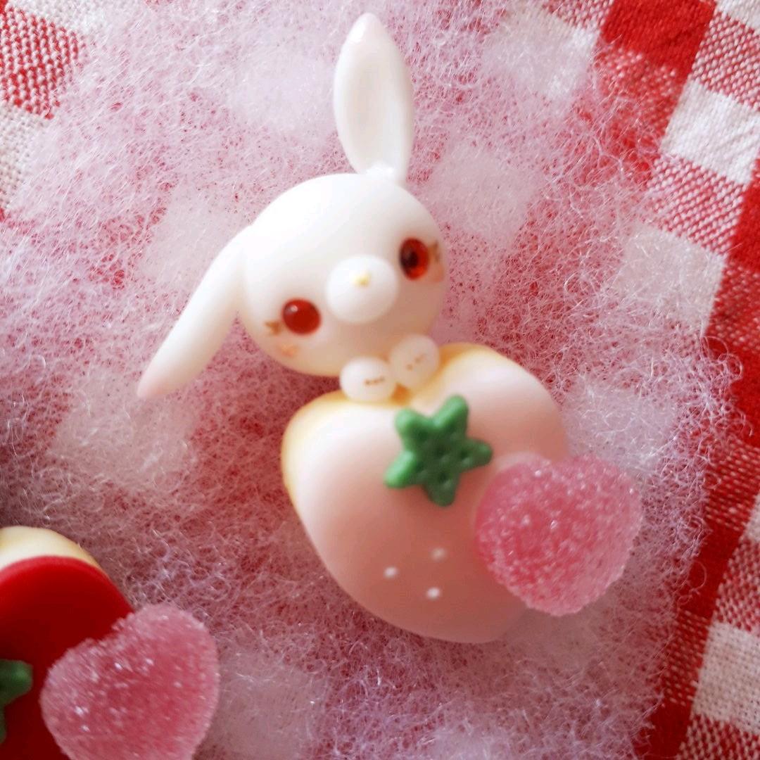 苺アイシングクッキー♡白うさぎ