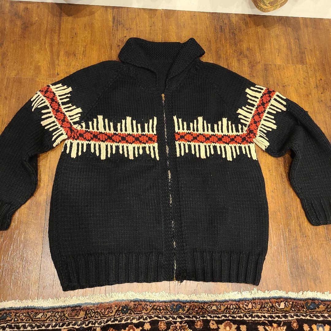 ヴィンテージ60s 1960sカウチン 希少ブラック　スペシャル