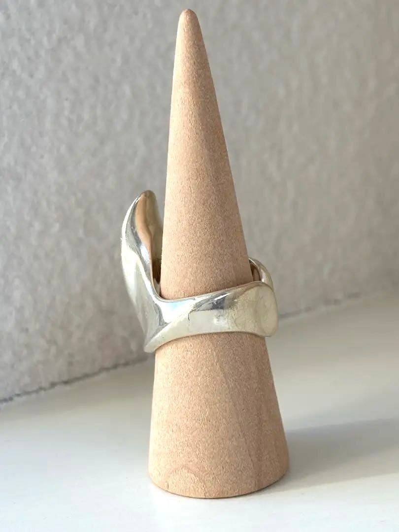 [used]シルバー 925 ウェーブデザイン リング