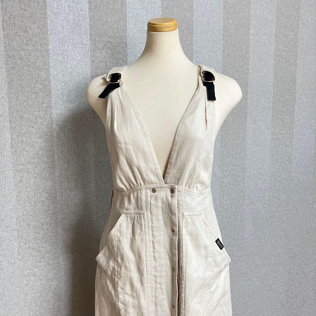 美品　フォトコピュー ジャンパースカート CLAUDE リネン　サロペット