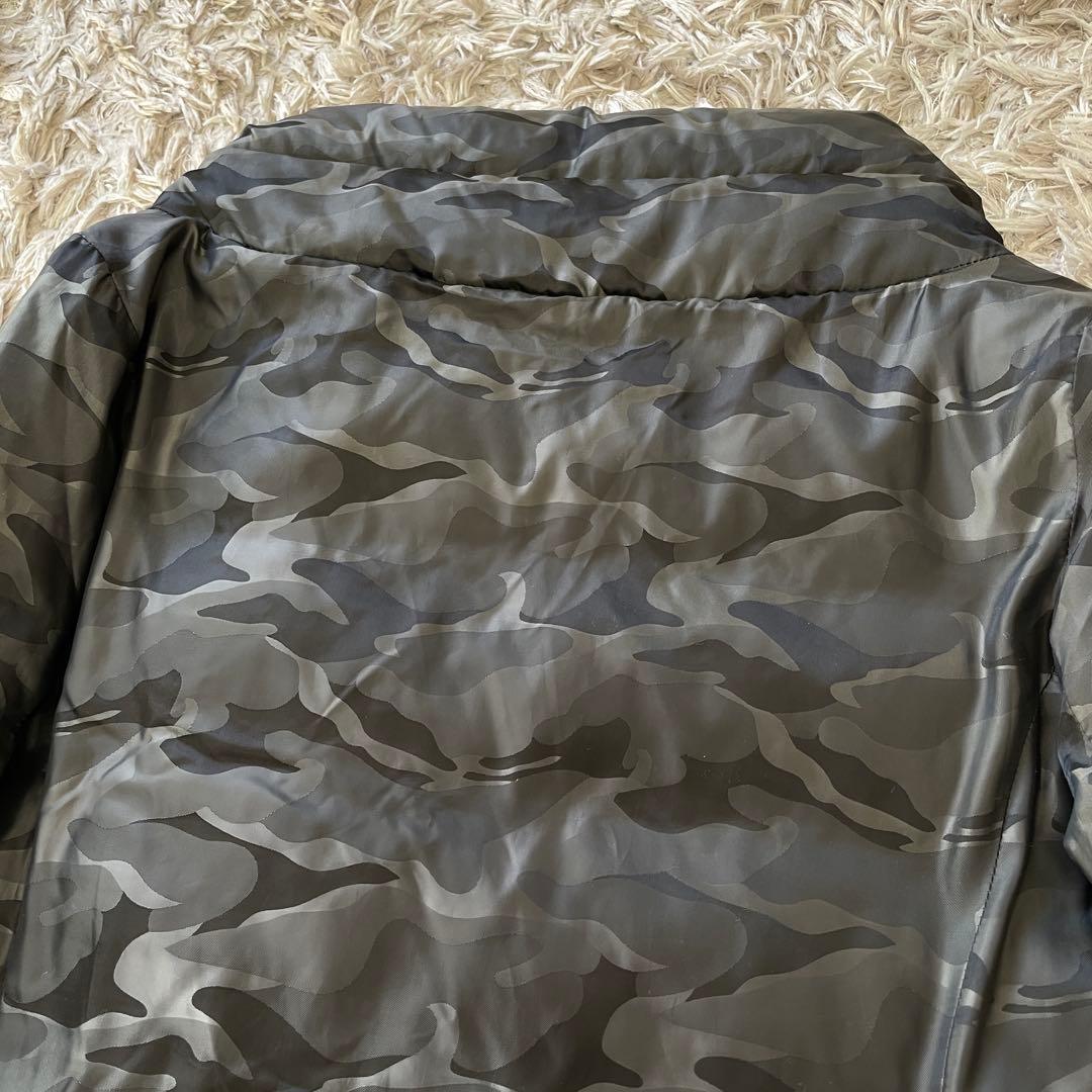 DAMA ダーマコレクション　リバーシブル ダウンコート　カモフラ　迷彩柄　白M