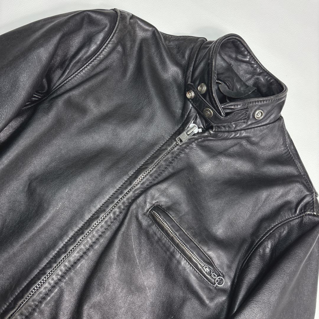 ショット 141 ライナー シングルライダース レザージャケット 34 黒