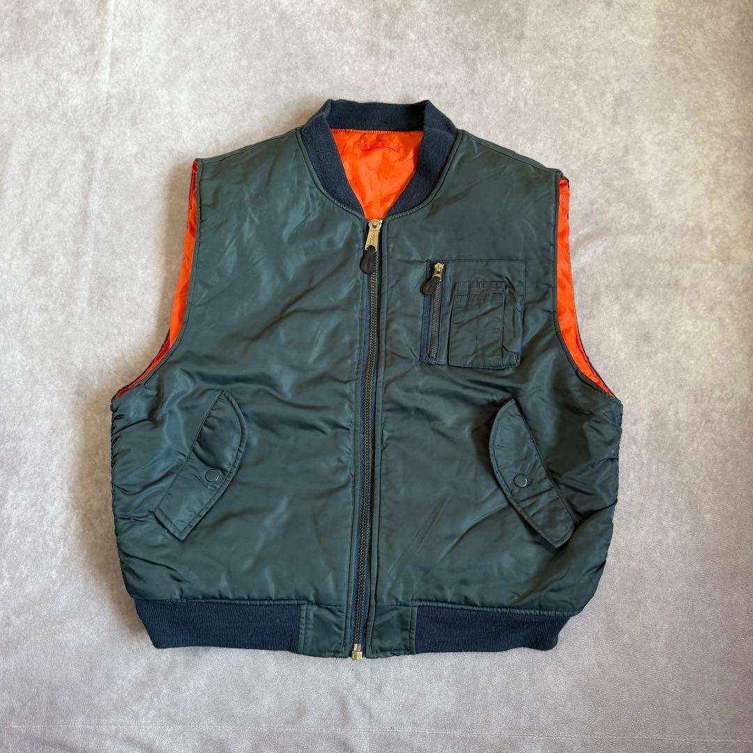 70s アルファ フライトジャケット MA-1 ベスト リバーシブル