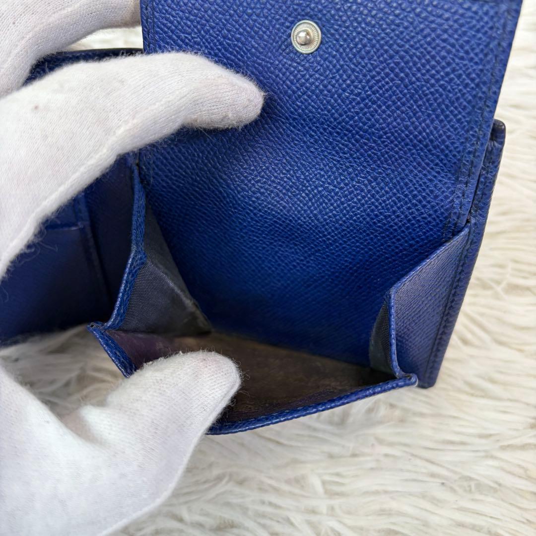 美品✨BVLGARI ブルガリ マン 折り財布 ビーゼロワン ブルー