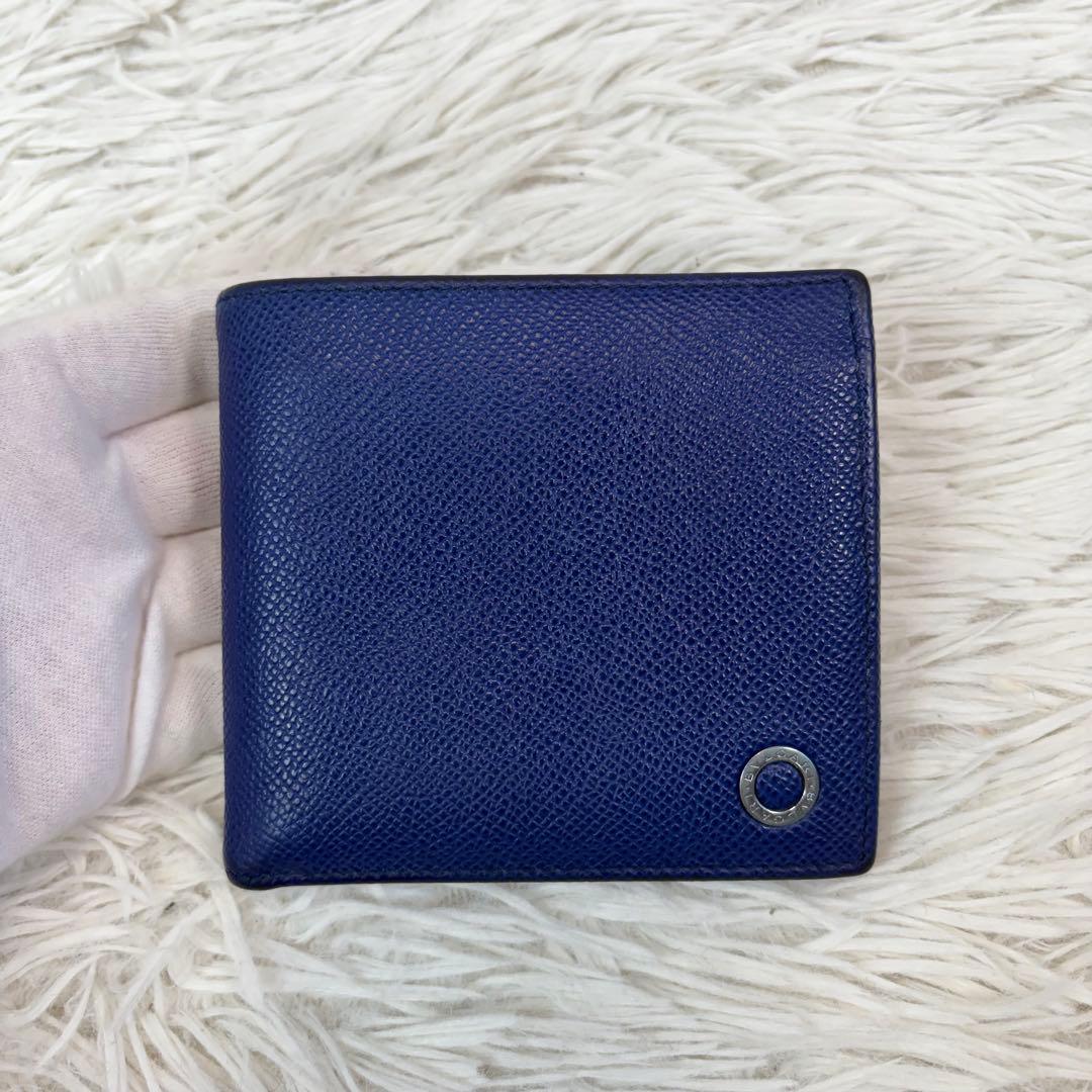 美品✨BVLGARI ブルガリ マン 折り財布 ビーゼロワン ブルー