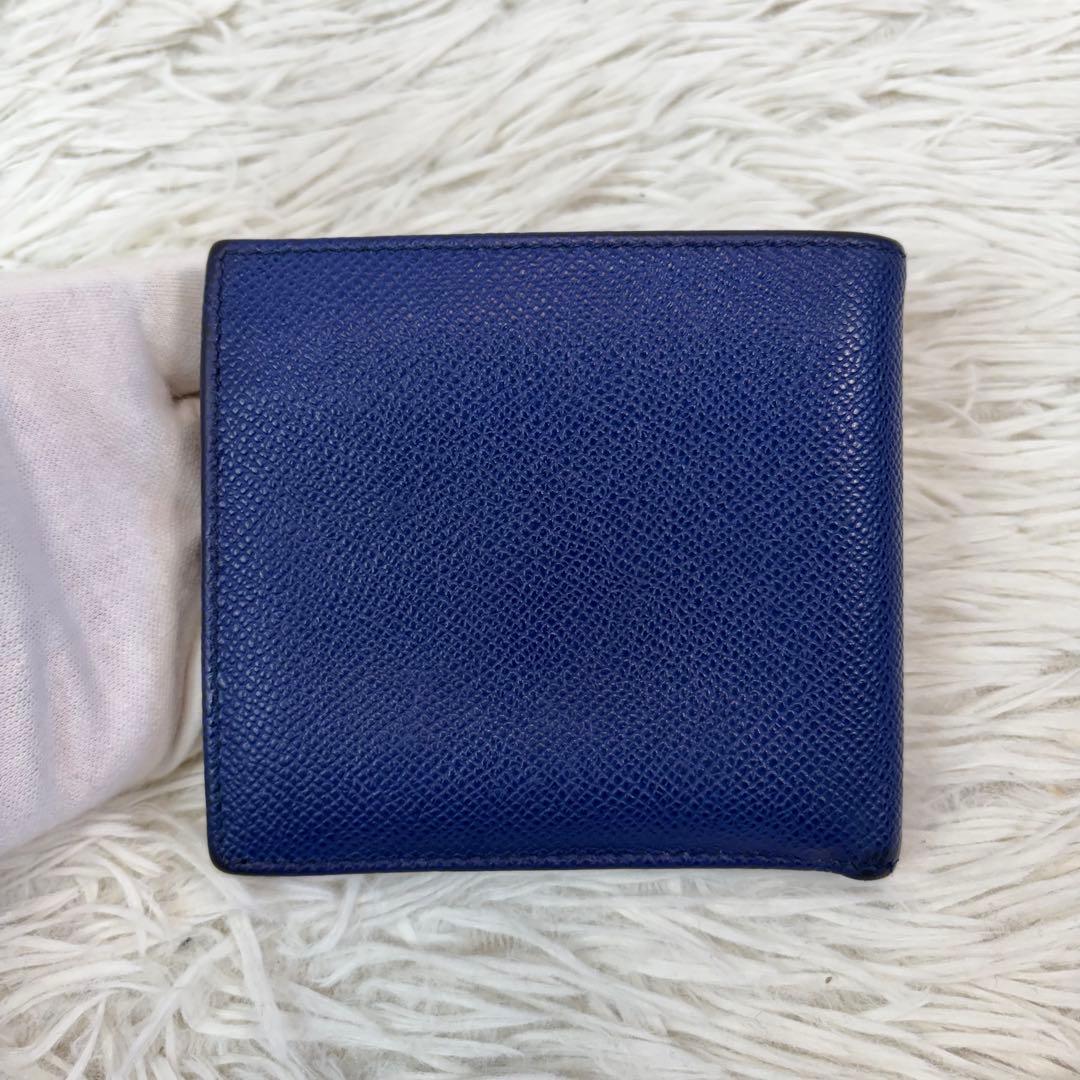 美品✨BVLGARI ブルガリ マン 折り財布 ビーゼロワン ブルー