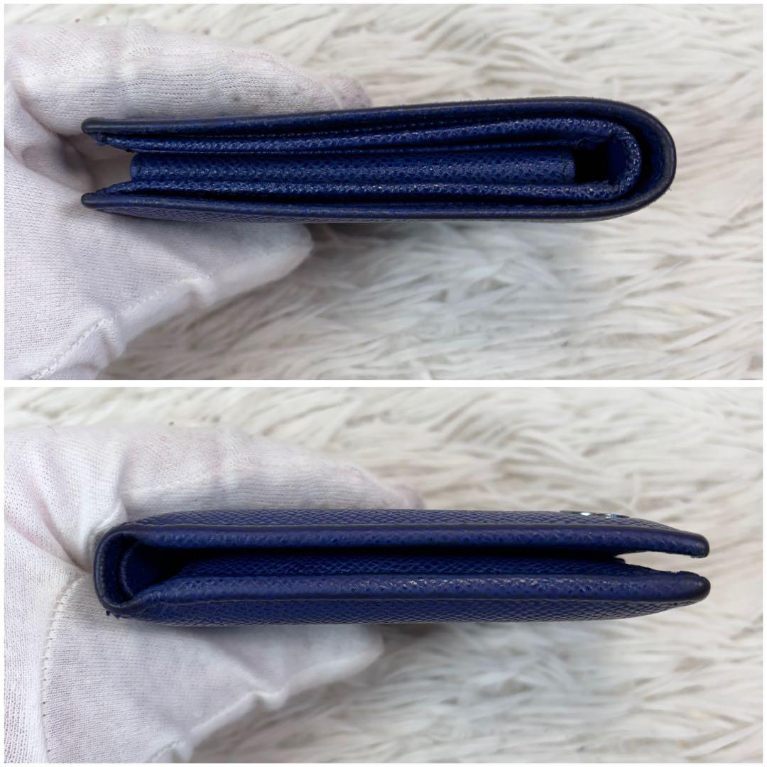 美品✨BVLGARI ブルガリ マン 折り財布 ビーゼロワン ブルー