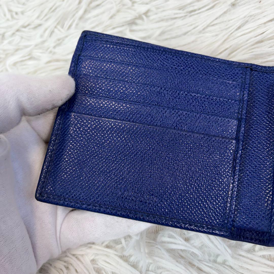 美品✨BVLGARI ブルガリ マン 折り財布 ビーゼロワン ブルー