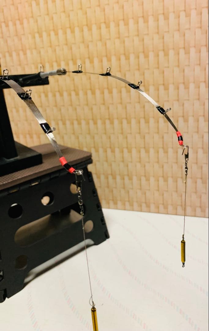 ワカサギステンレス穂先　右手用 左手用2セット　全長約235ミリ