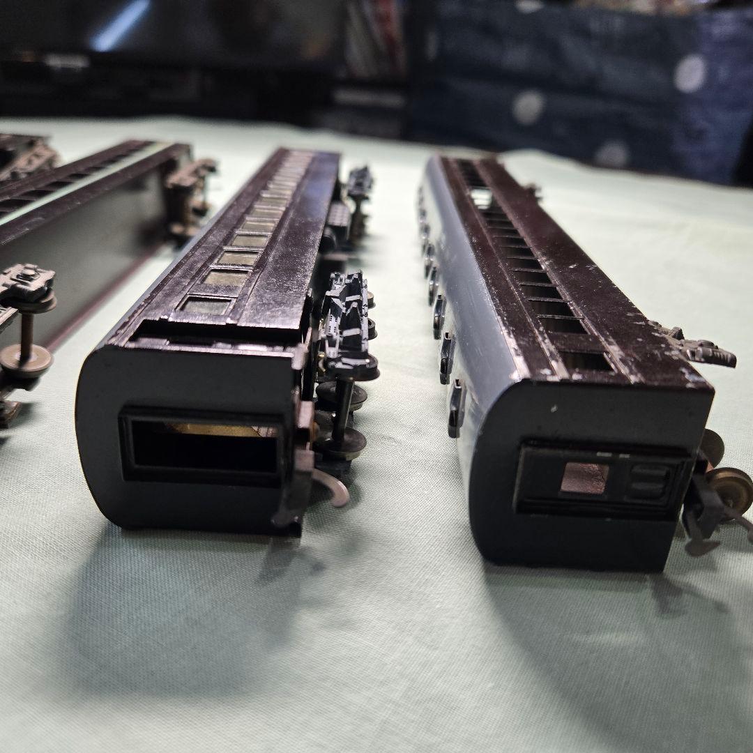 HO金属製客車6両(Aセット)。ジャンク品。