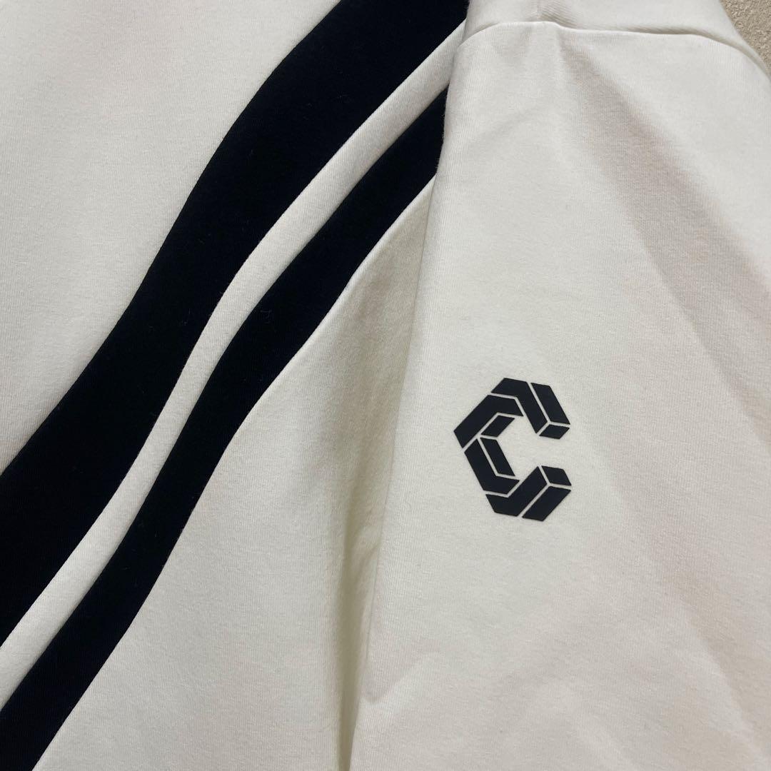 CRONOS ホワイト ストライプ　パーカー　Ｌサイズ