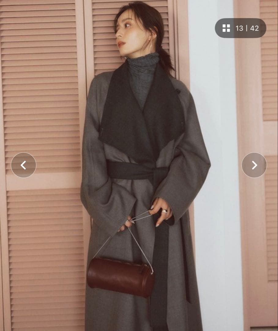 お*a様 anuans ウールリバーオーバーロングコート