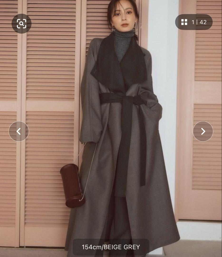 お*a様 anuans ウールリバーオーバーロングコート