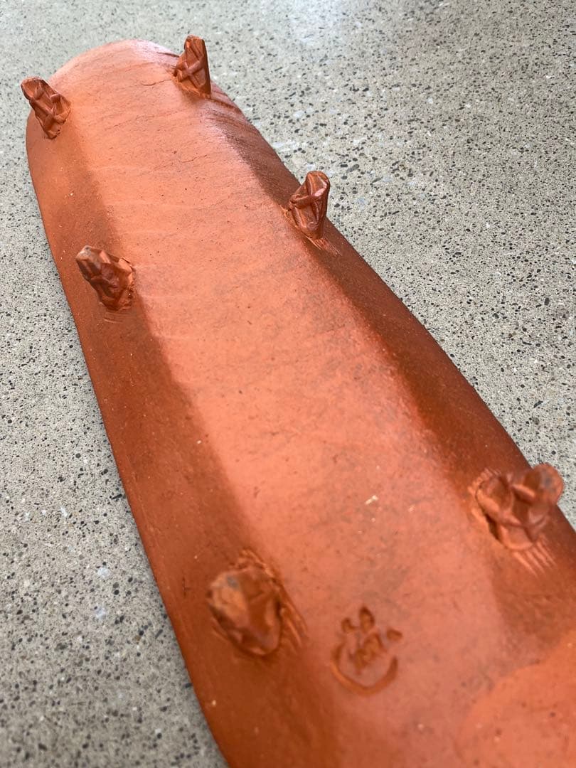 小西陶蔵の備前焼長方形皿