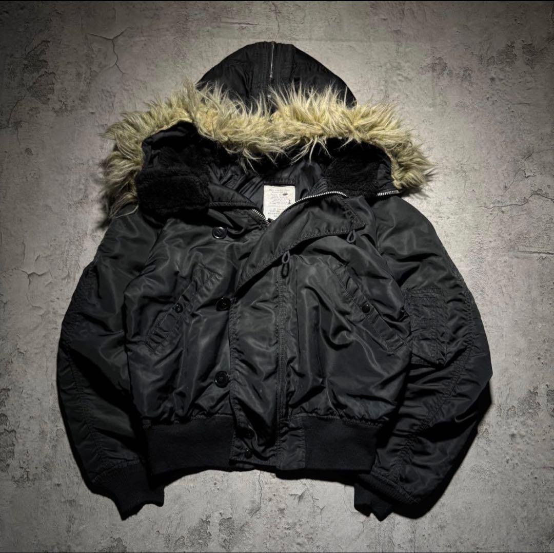 USA製 ALPHA N2B flight jacket N-2B ブラック