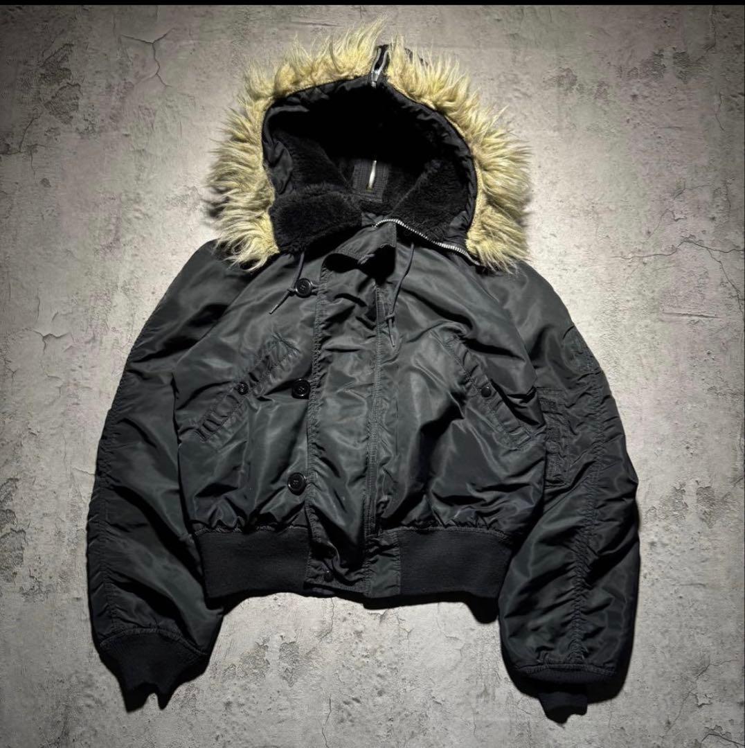 USA製 ALPHA N2B flight jacket N-2B ブラック