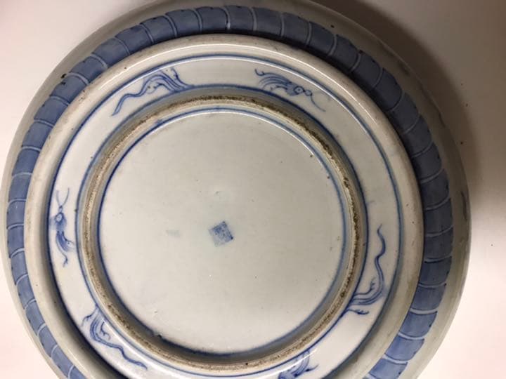パリ購入古伊万里 大深皿　W28xH9cmアンティーク　骨董　シノワズリ  大鉢