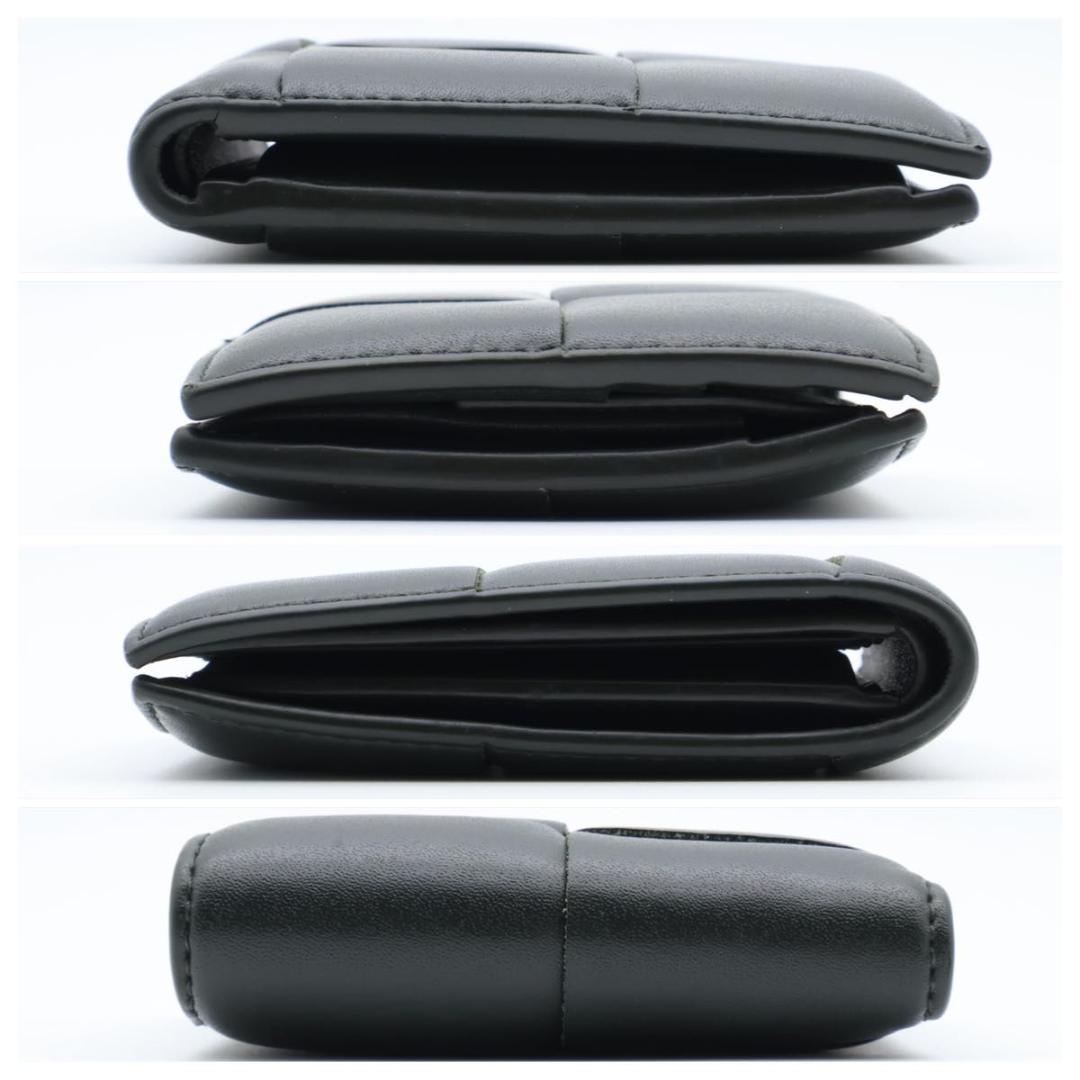 【極美品】BOTTEGAVENETA カセット　二つ折り財布　ダークモス