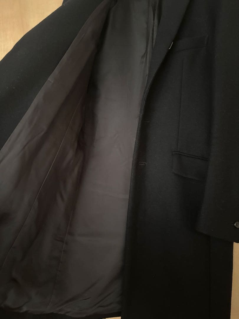 ATTACHMENT カシミヤ混メルトン チェスターコート