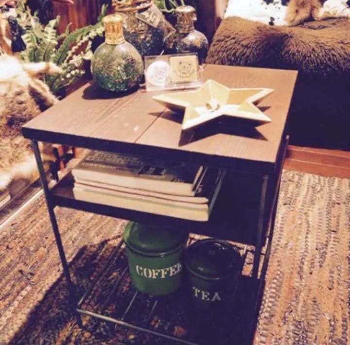 アイアン家具　サイドテーブル　棚　ラックシェルフ  男前　無骨　インダストリアル