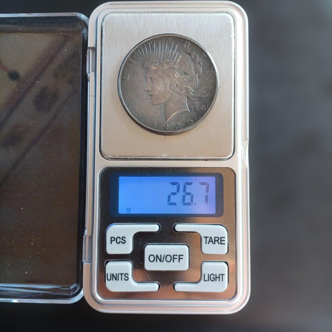 １ドル銀貨ピースダラー1925年&シルバー925クイッククリップ