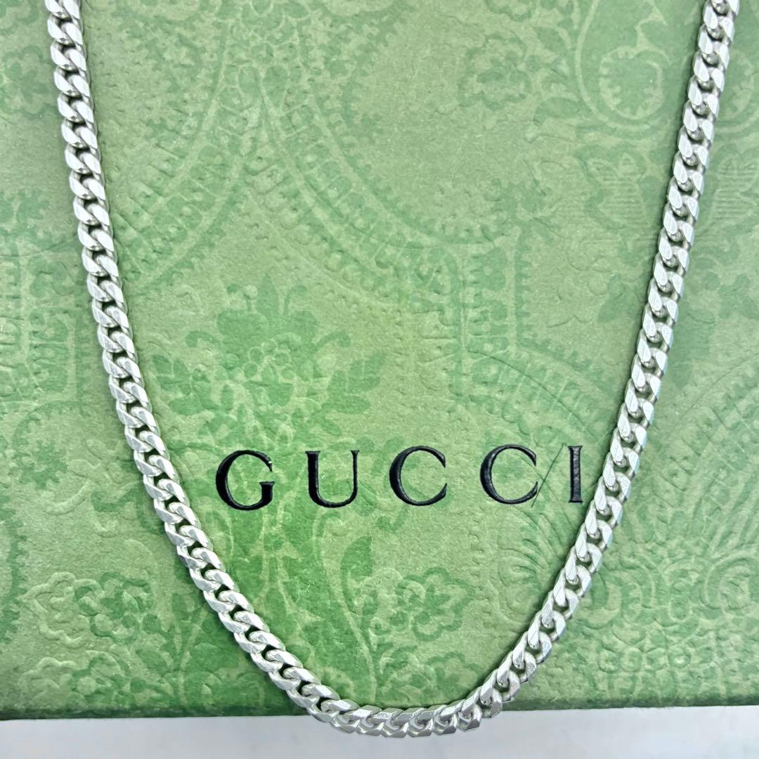【ベジータ】グッチ　喜平チェーン　ネックレス　50cm　幅3mm