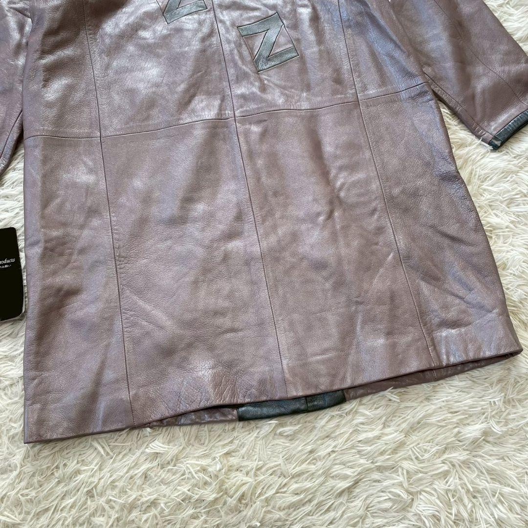 レアデザイン✨PIERRE BALMAIN　ラムレザー　ロング　コート　タグ付き