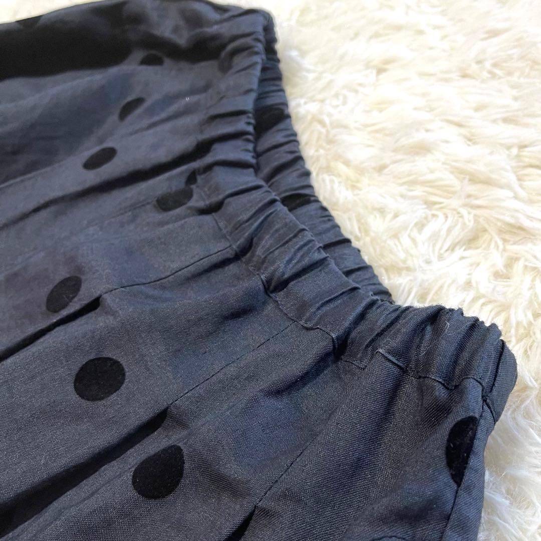 【美品】ノップドゥノッド　ラミーPolka フロックプリント　タックキュロット