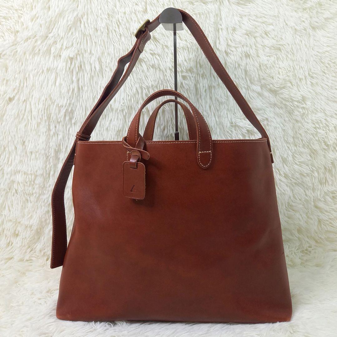 土屋鞄 ディアリオ 2way トートバッグ ショルダーバッグ レザー ブラウン