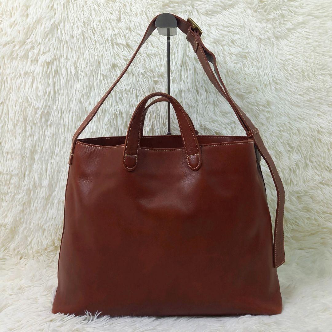 土屋鞄 ディアリオ 2way トートバッグ ショルダーバッグ レザー ブラウン