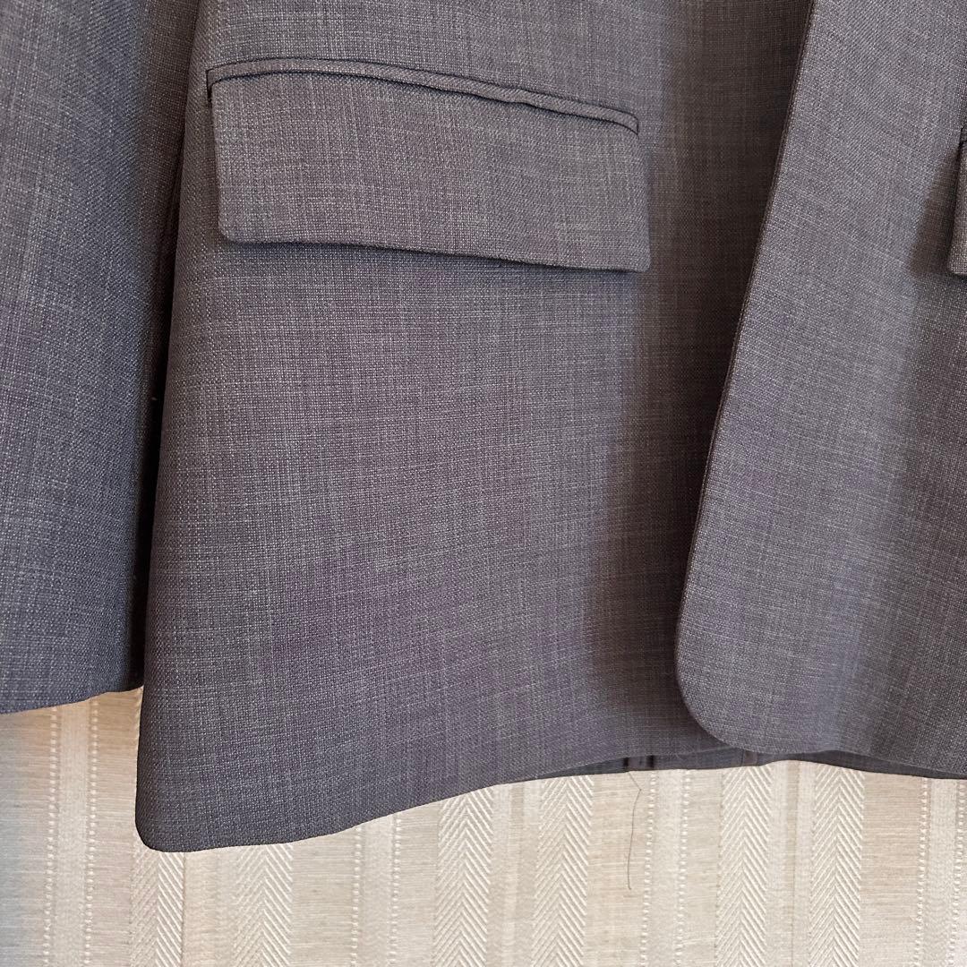 美品！Mila Owenグレー　VネックノーカラーストレッチパンツスーツS