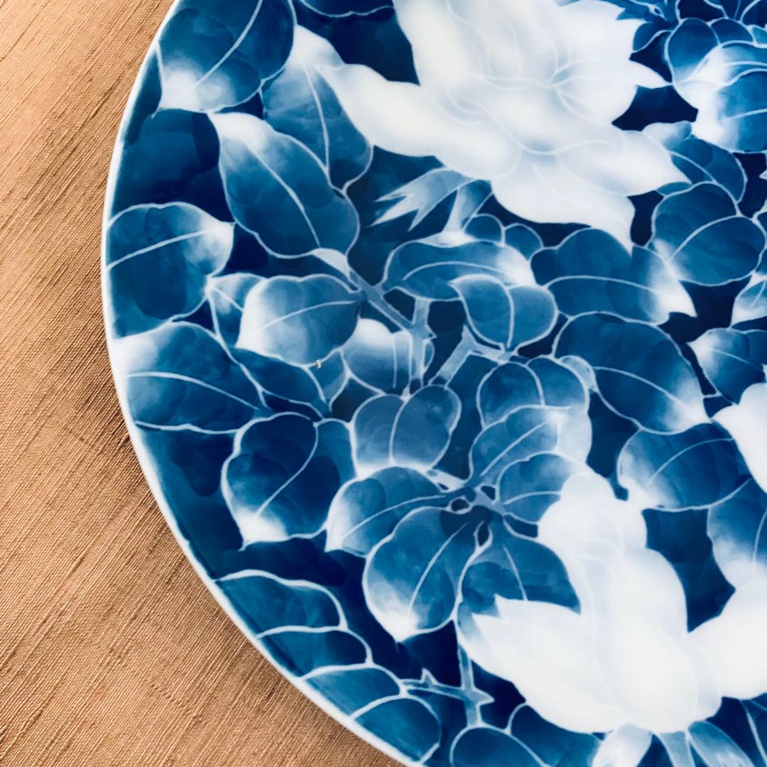 深川製磁　古代バラ　２枚　皿　有田焼　ハンドペイント　古代薔薇